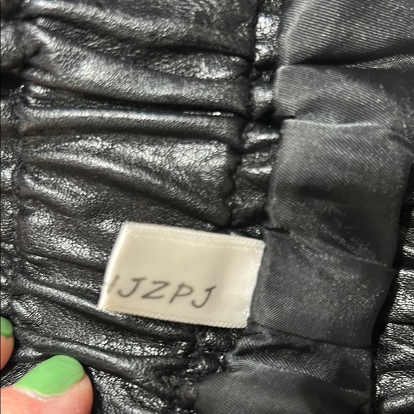 Black Leather Women's Shorts - Picture 3 of 6